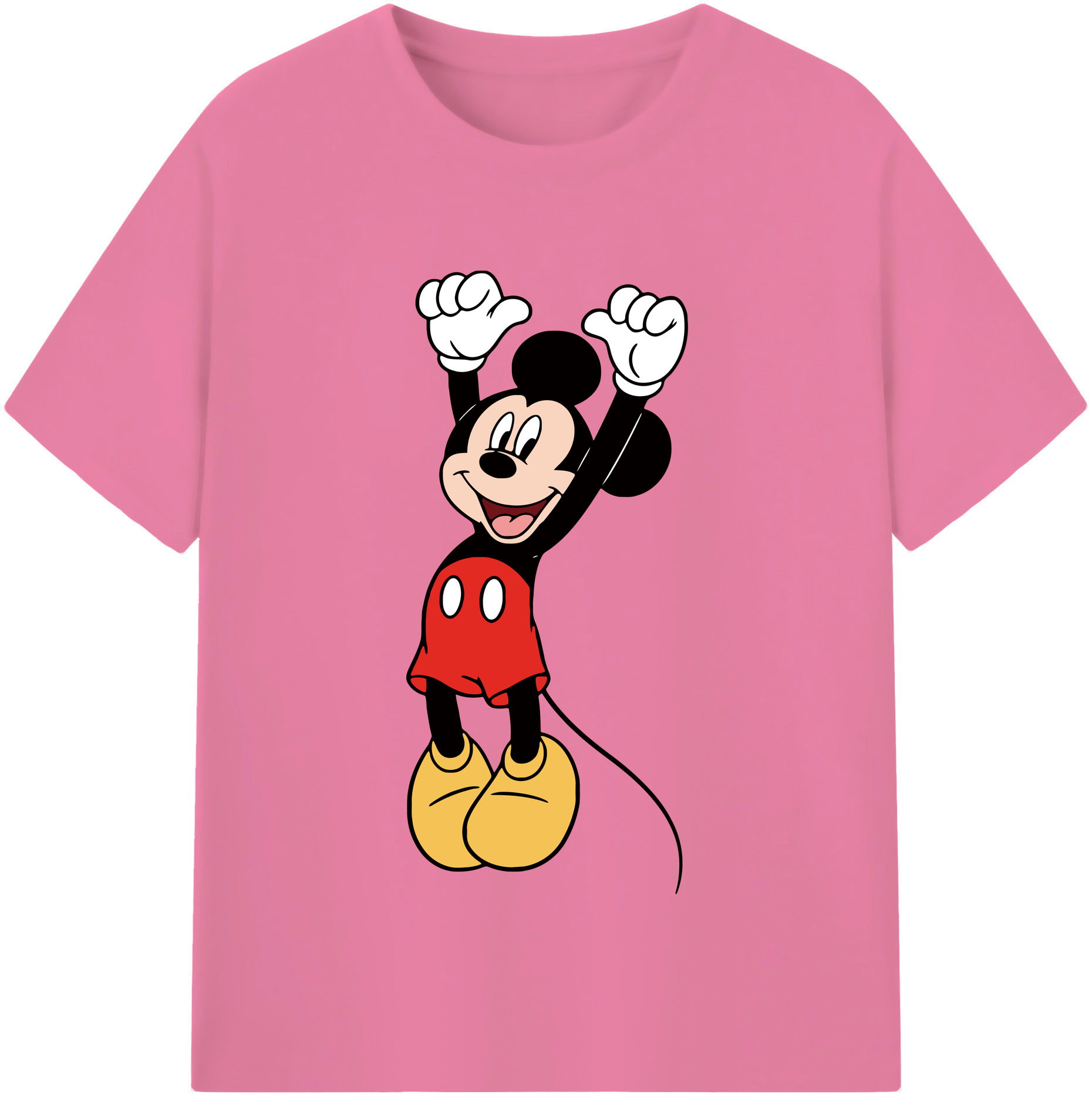 （画像用） ミッキーマウス Mickey Mouse 綿100％半袖Tシャツ（フロントプリント）